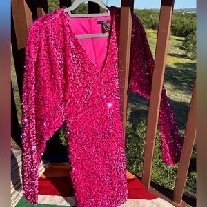 Velvet Sparkle Pink Dress